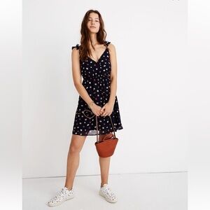 Madewell Ruffle-Strap Faux Wrap Dress in Confetti Floral Mini Size 00